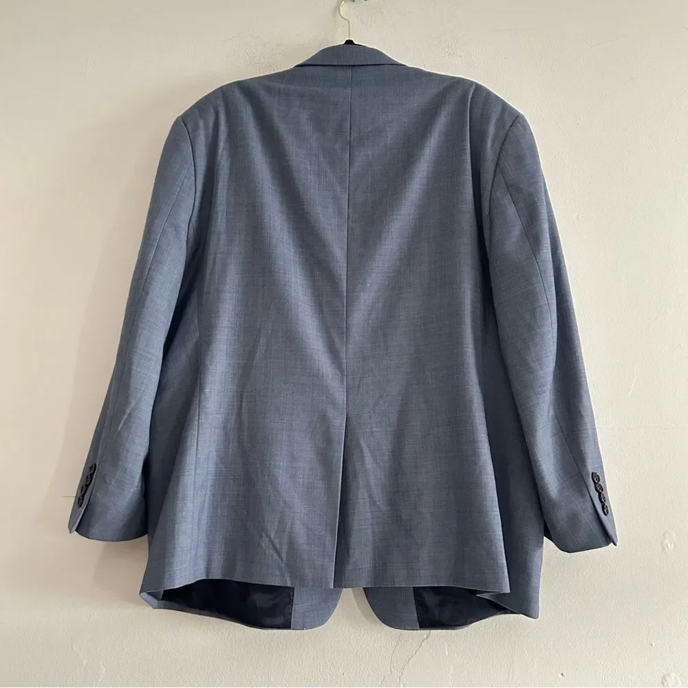 Lauren Ralph Lauren Blue Wool Blend Single Breasted Blazer Size 50R